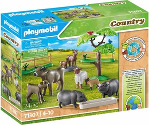 Playmobil® Konstruktions-Spielset Bauernhoftiere (71307), Country, (24 St), teilweise aus recyceltem Material; Made in Germany