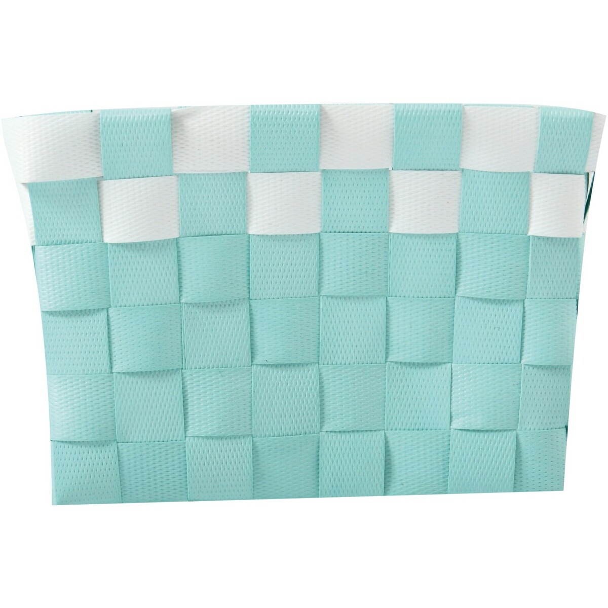 Bild 1 von Aufbewahrungskorb PP-Geflecht Grün-Weiß 14 cm x 14 cm x 9 cm