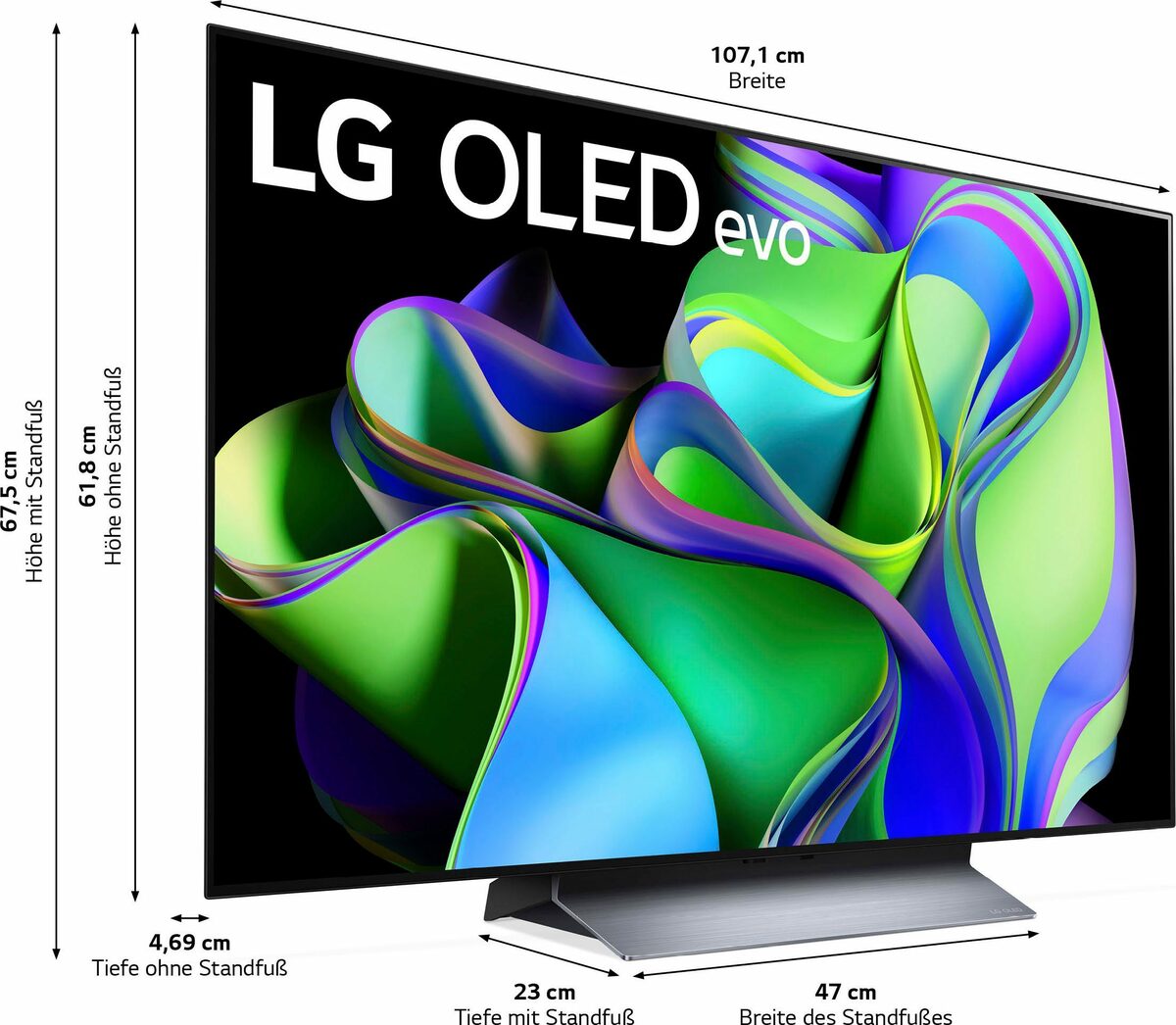 Bild 2 von LG OLED48C37LA OLED-Fernseher (121 cm/48 Zoll, 4K Ultra HD, Smart-TV, OLED evo, bis zu 120 Hz, α9 Gen6 4K AI-Prozessor, Twin Triple Tuner)