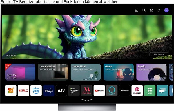 LG OLED65C37LA OLED-Fernseher (165 cm/65 Zoll, 4K Ultra HD, Smart-TV ...