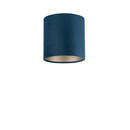 Bild 1 von Leuchtenschirm Velour, Silber, Dunkelblau, Metall, Textil, zylindrisch, E27, 18 cm, Lampen & Leuchten, Leuchtenserien