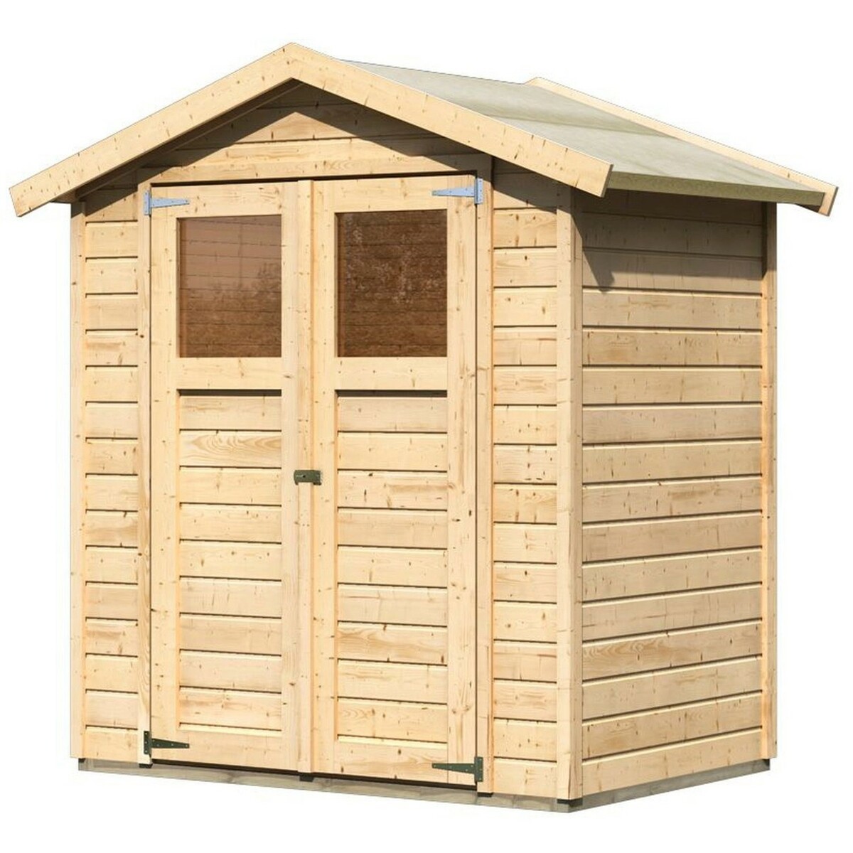 Karibu HolzGartenhaus/Gerätehaus Rom Satteldach Unbehandelt 177 cm x