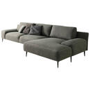 Bild 1 von Livetastic Ecksofa, Grau, Textil, 3-Sitzer, Ottomane rechts, L-Form, 344x162 cm, Wohnzimmer, Sofas & Couches, Wohnlandschaften, Ecksofas