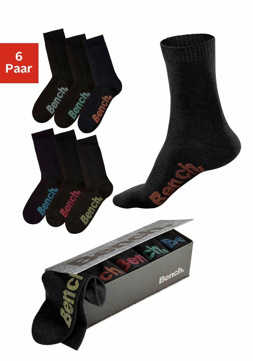 Bild 1 von Bench. Socken (Set, 6-Paar) mit verschiedenfarbigen Logos