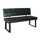 Bild 1 von Mid.you Sitzbank, Schwarz, Metall, Textil, 2-Sitzer, 140x85x56 cm, Esszimmer, Bänke, Sitzbänke