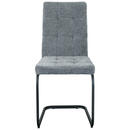 Bild 1 von Mid.you Stuhl, Hellgrau, Metall, Textil, C-Form, 43x92x56 cm, Esszimmer, Stühle, Esszimmerstühle