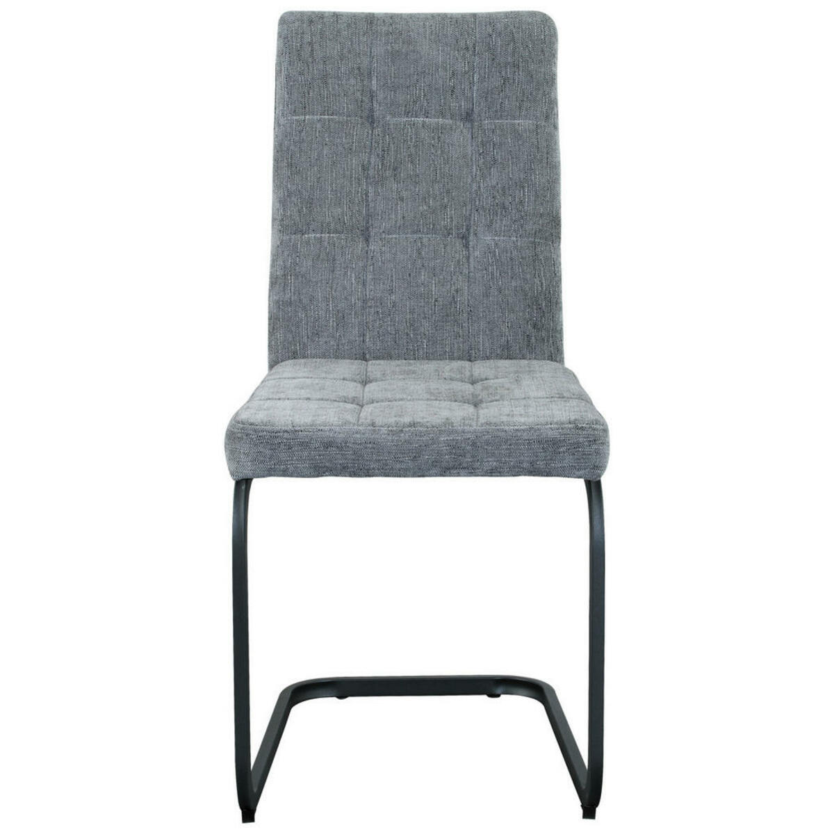 Bild 1 von Mid.you Stuhl, Hellgrau, Metall, Textil, C-Form, 43x92x56 cm, Esszimmer, Stühle, Esszimmerstühle