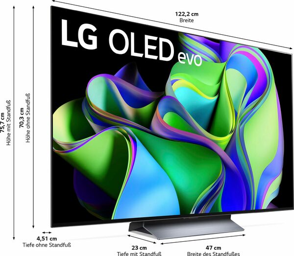 Bild 2 von LG OLED55C37LA OLED-Fernseher (139 cm/55 Zoll, 4K Ultra HD, Smart-TV, OLED evo, bis zu 120 Hz, α9 Gen6 4K AI-Prozessor, Twin Triple Tuner)