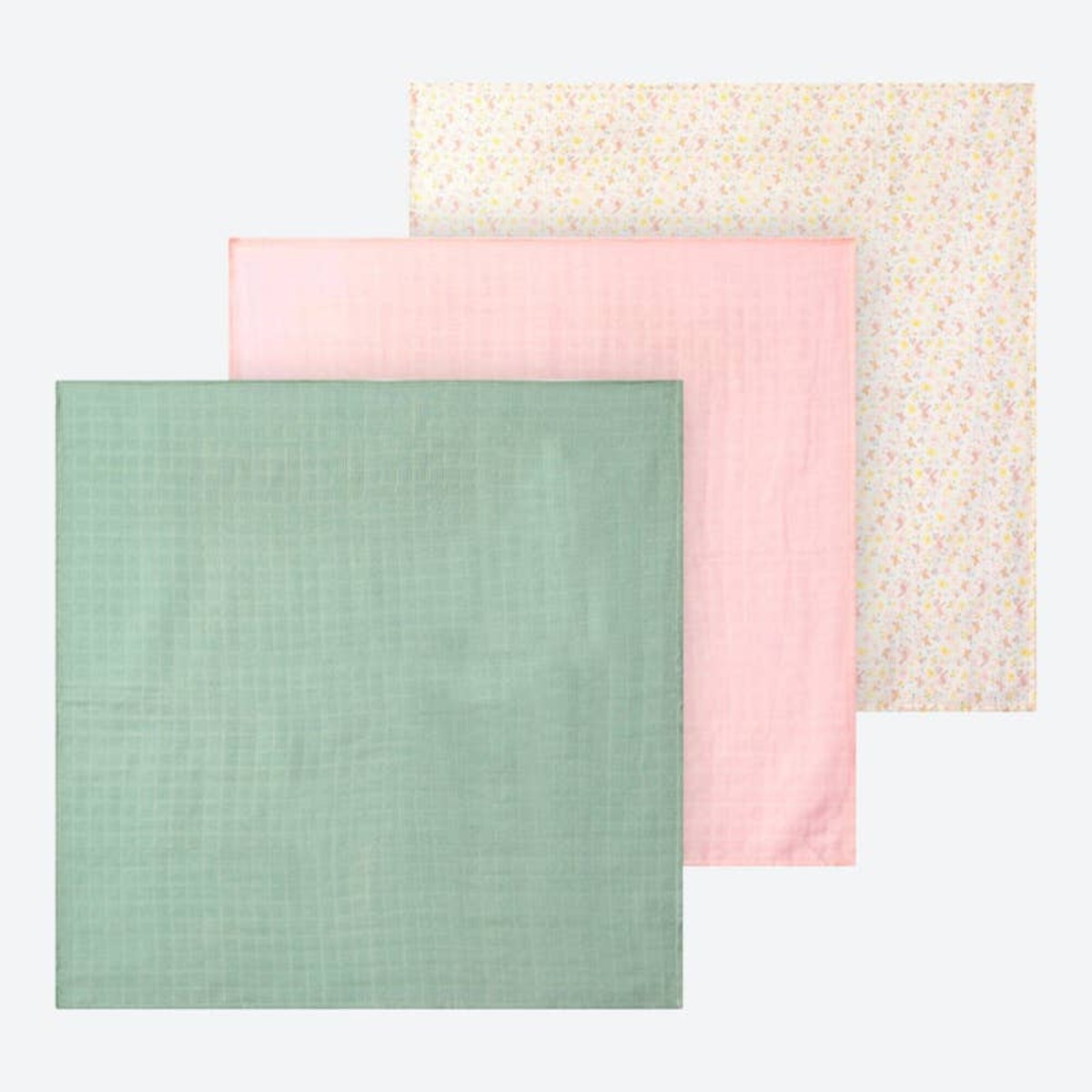 Bild 1 von Baby-Mädchen-Mullwindeln, 3er-Pack