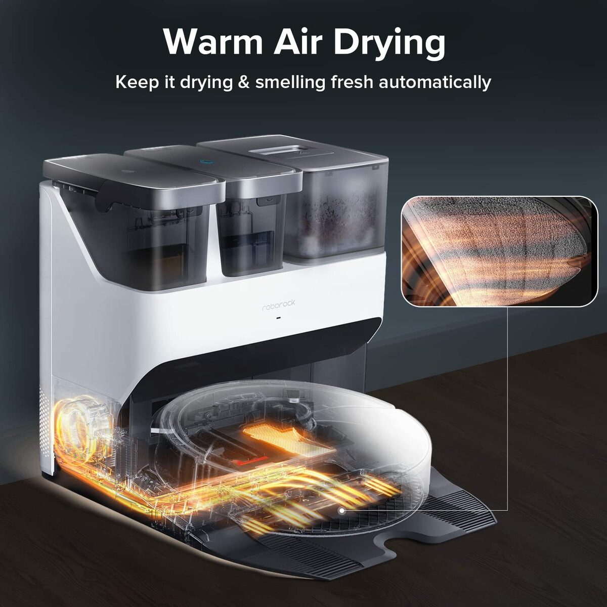 Bild 4 von Roborock Saugroboter S7 Max Ultra, 60,00 W, 5500 Pa, aktive Hindernisvermeidung, mit selbstentleerender & selbstwaschender & selbsttrocknender & selbstbefüllender & selbstreinigender Station, A