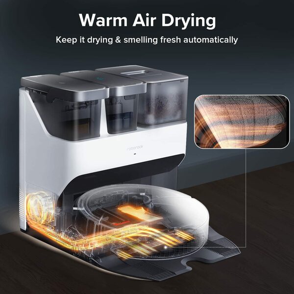 Bild 4 von Roborock Saugroboter S7 Max Ultra, 60,00 W, 5500 Pa, aktive Hindernisvermeidung, mit selbstentleerender & selbstwaschender & selbsttrocknender & selbstbefüllender & selbstreinigender Station, A