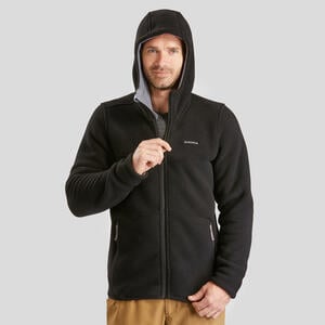 Fleecejacke Herren warm Winterwandern - SH500 Schwarz