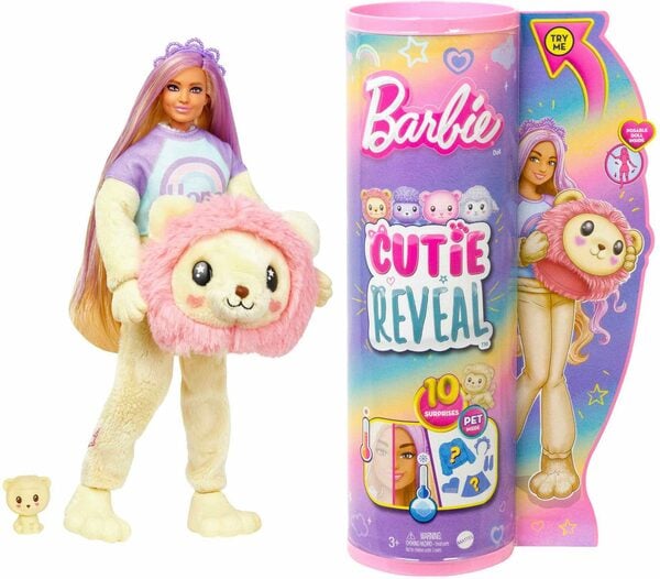 Bild 1 von Barbie Anziehpuppe Cutie Reveal, Kuschelweich Serie - Löwe