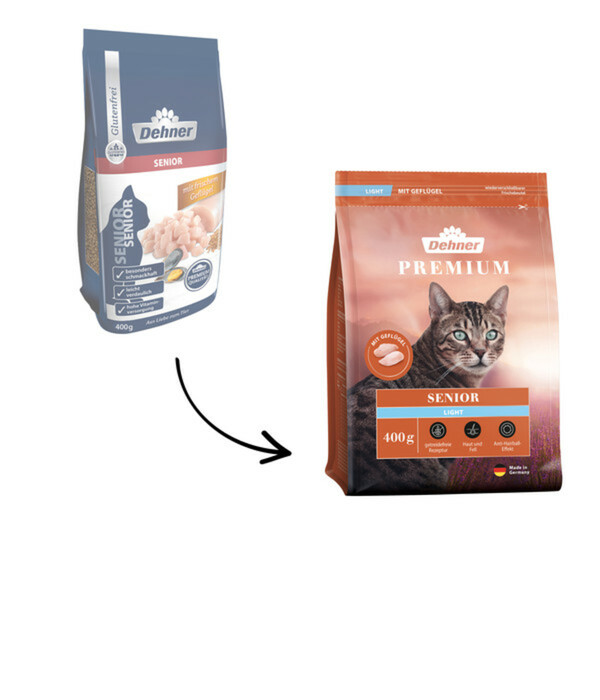 Bild 1 von Dehner Premium Trockenfutter für Katzen Light Senior, Geflügel