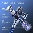 Bild 4 von oyajia Akku-Stielstaubsauger freistehend Akku Staubsauger Kabellos mit 25000pa LED-Licht, 220,00 W, beutellos, 50 Min. Laufzeit, 6-in-1 Staubsauger für Hartböden Teppiche Tierhaare