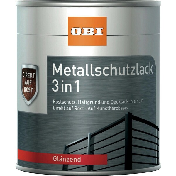 Bild 1 von OBI Metallschutzlack 3in1 RAL 7016 Anthrazit glänzend 375 ml