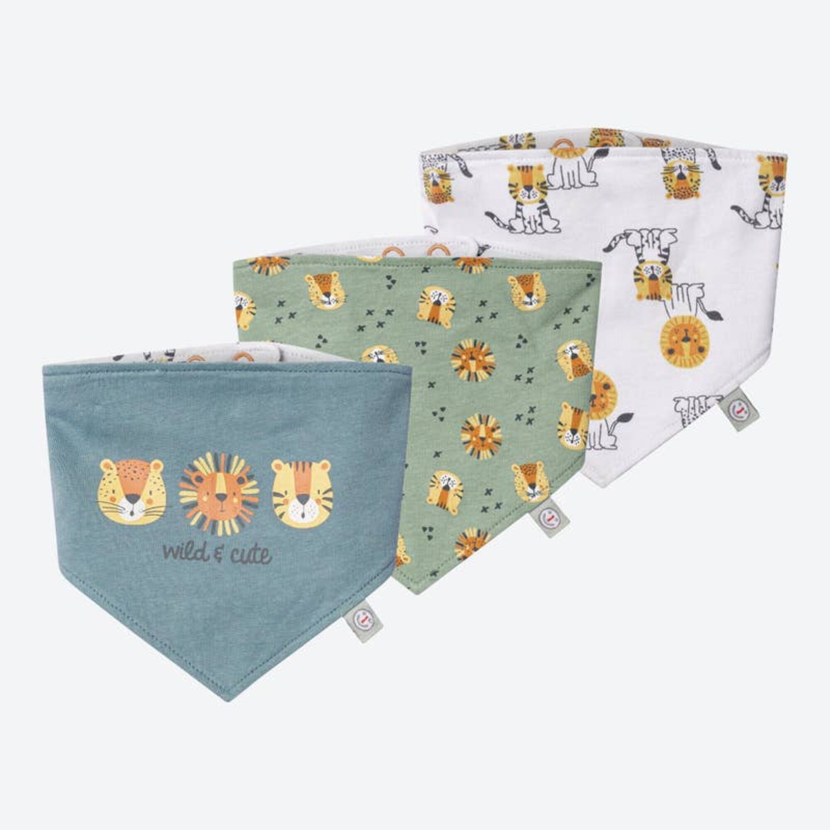 Bild 1 von Baby-Jungen-Tuch mit Tier-Muster, 3er-Pack