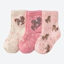 Bild 1 von Baby-Mädchen-Socken mit Baumwolle, 3er-Pack