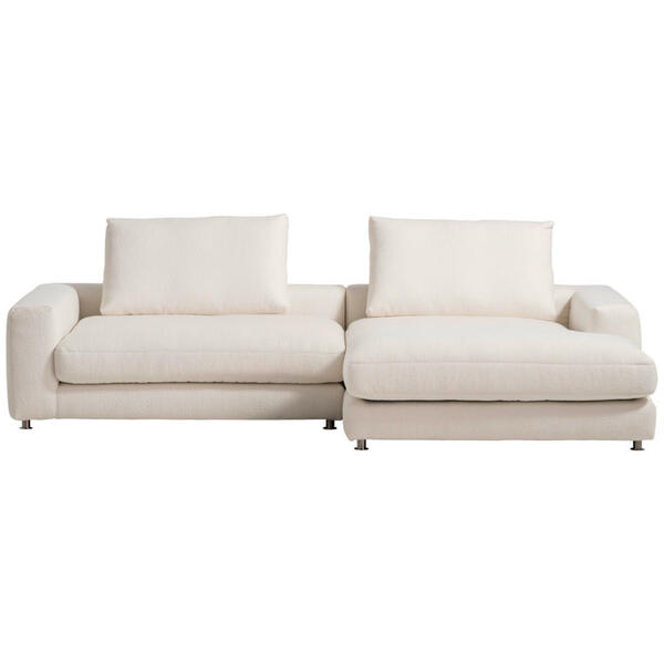 Bild 1 von Livetastic Ecksofa, Weiß, Textil, 2-Sitzer, Ottomane rechts, L-Form, 300x185 cm, Wohnzimmer, Sofas & Couches, Wohnlandschaften, Ecksofas