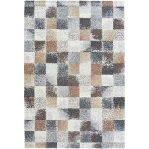 Novel Webteppich Mehari, Gold, Dunkelgrau, Terracotta, Textil, Abstraktes, rechteckig, 133 cm, Oeko-Tex® Standard 100, für Fußbodenheizung geeignet, Teppiche & Böden, Teppiche, Moderne Teppiche
