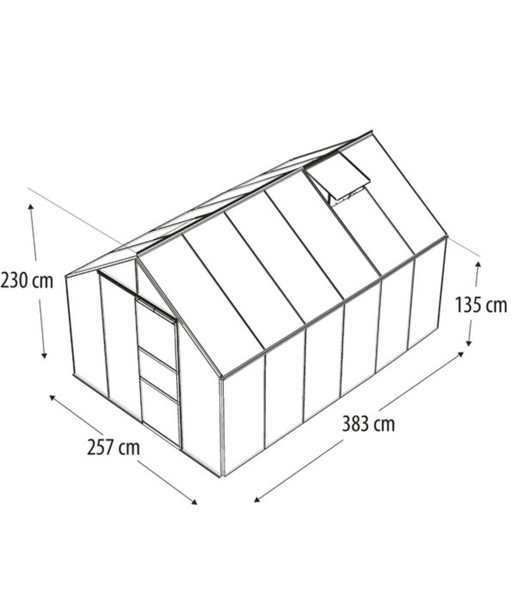 Bild 3 von Vitavia Gewächshaus Neptun 9900 HKP, ca. B257/H230/T383 cm