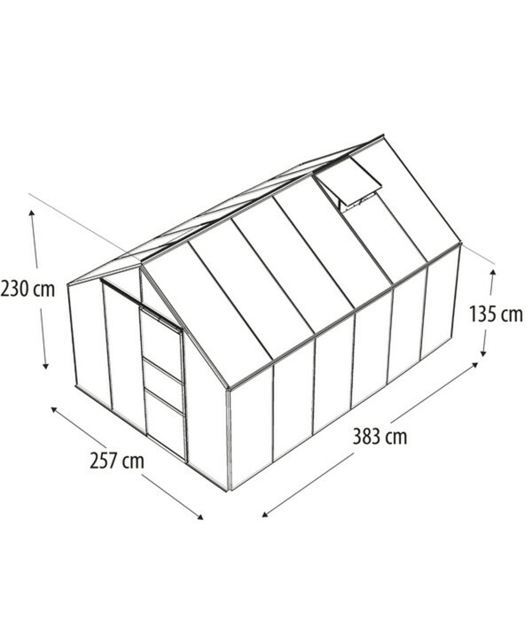 Bild 3 von Vitavia Gewächshaus Neptun 9900 HKP, ca. B257/H230/T383 cm