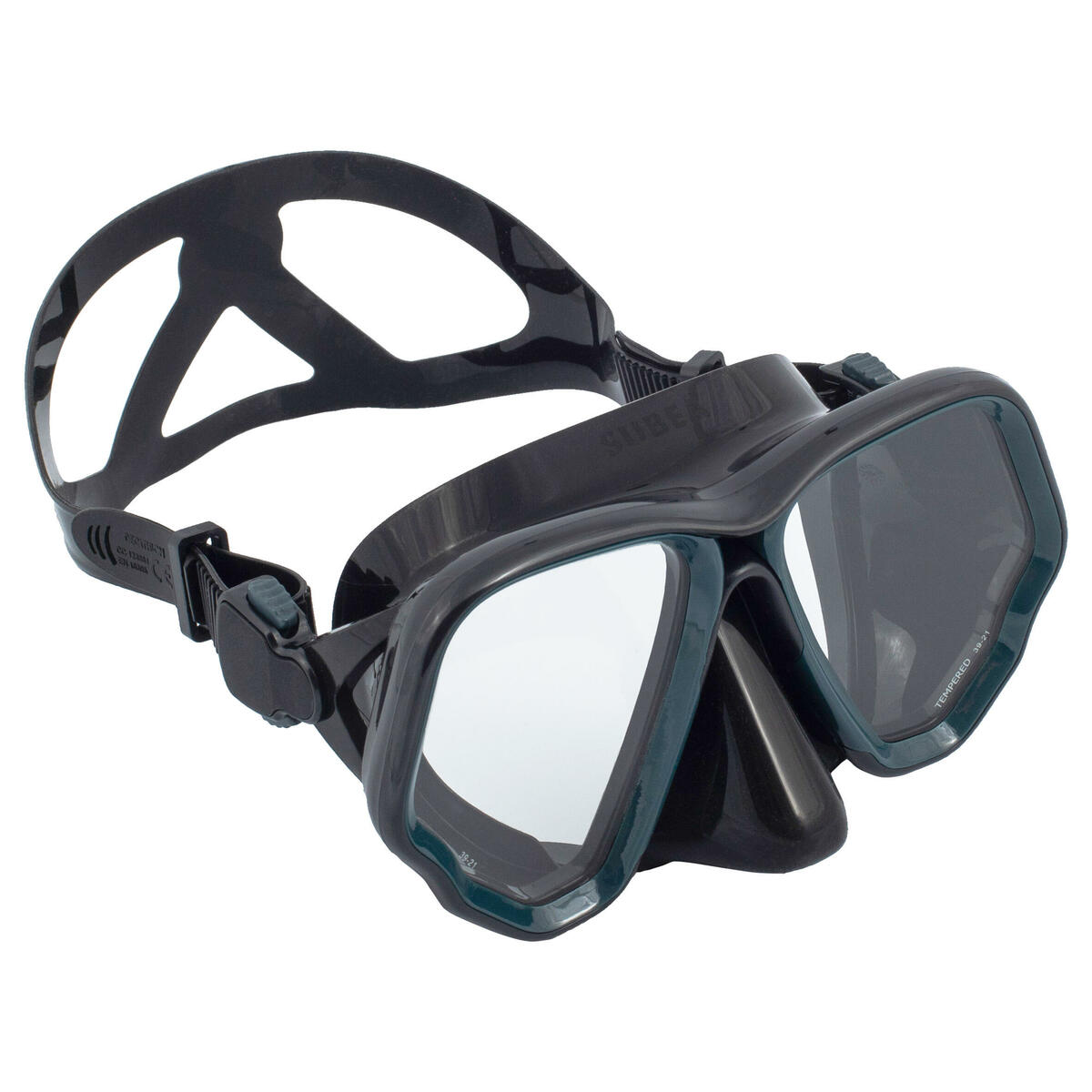 Bild 1 von Tauchmaske - 500 Dual schwarz/grau Blau|grau|schwarz