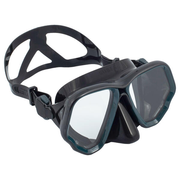 Bild 1 von Tauchmaske - 500 Dual schwarz/grau Blau|grau|schwarz