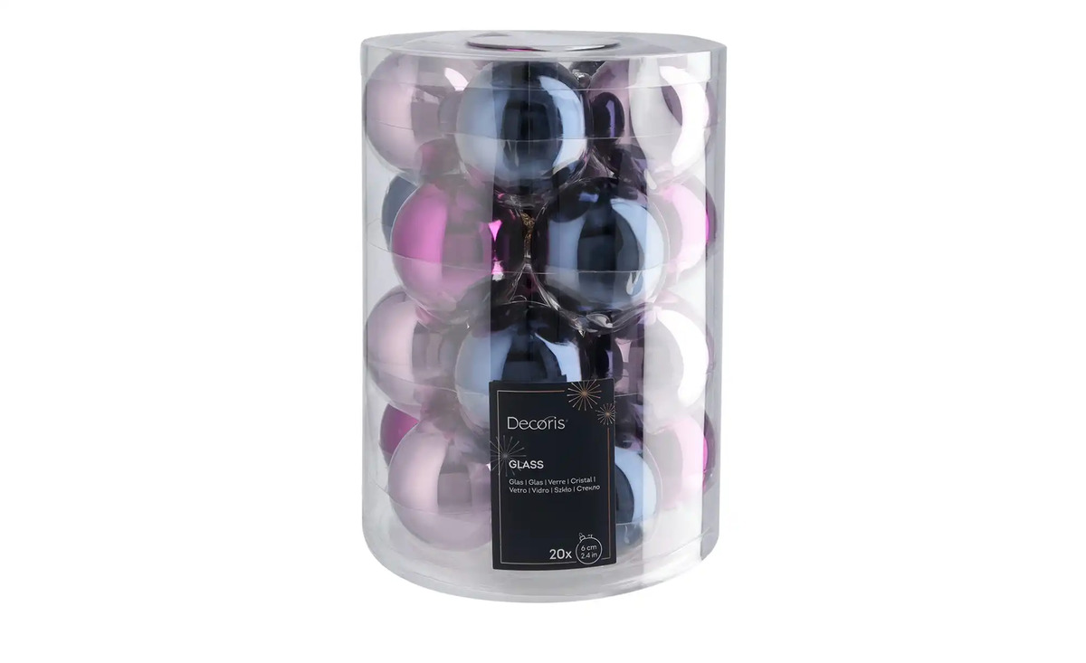 Bild 2 von Weihnachtskugeln, 20er-Set Violett/ Lila/ Nachtblau