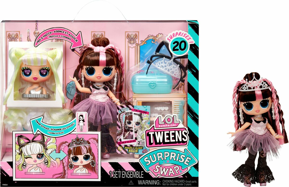 Bild 3 von L.O.L. SURPRISE! Anziehpuppe L.O.L. Surprise Tweens Surprise Swap - Bronze-2-Blonde Billie, mit zusätzlichem Kopf im anderem Look