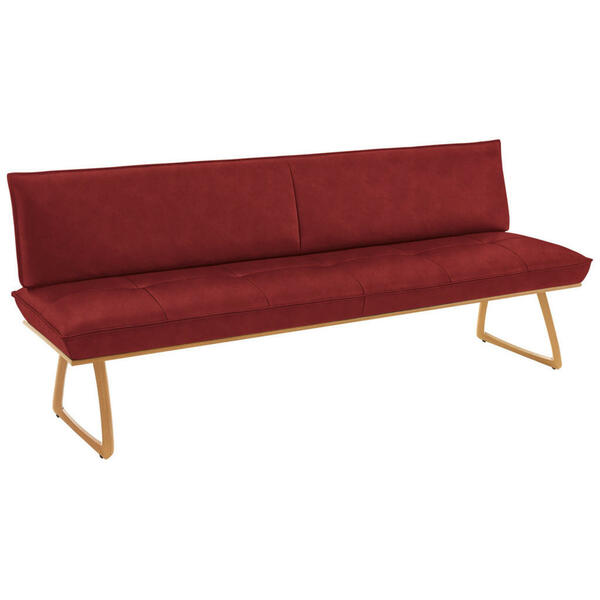 Bild 1 von Koinor Sitzbank, Rot, Wildeiche, Holz, Leder, Echtleder, Büffelleder, Wildeiche, furniert, massiv, 3-Sitzer, 214x88x66 cm, Goldenes M, Dgm, Fußauswahl, Lederauswahl, Stoffauswahl, Typenauswahl, mit
