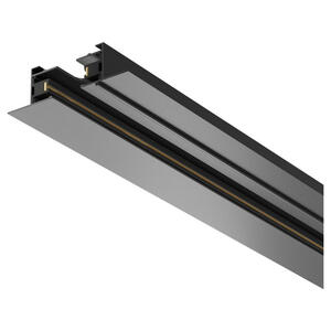 Schienensystem, Schwarz, Metall, 6x2x200 cm, CE, planbar, Lampen & Leuchten, Innenbeleuchtung, Schienensysteme