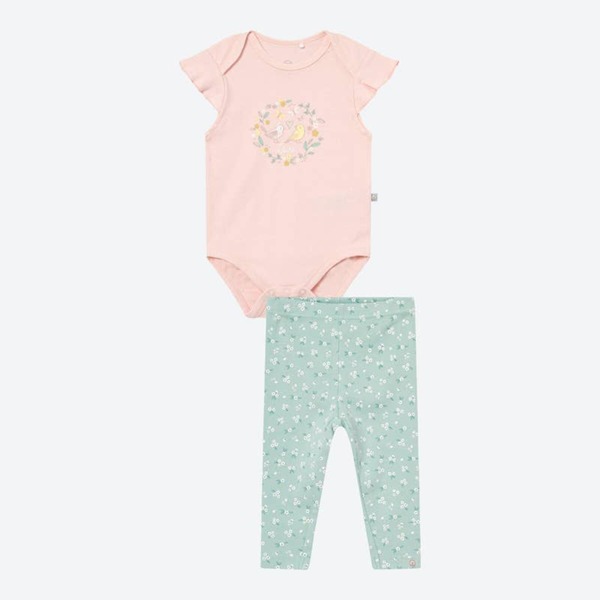 Bild 1 von Baby-Mädchen-Set mit Blümchen-Muster, 3-teilig