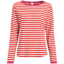 Bild 1 von Damen Langarmshirt geringelt ROT / WEISS / PINK