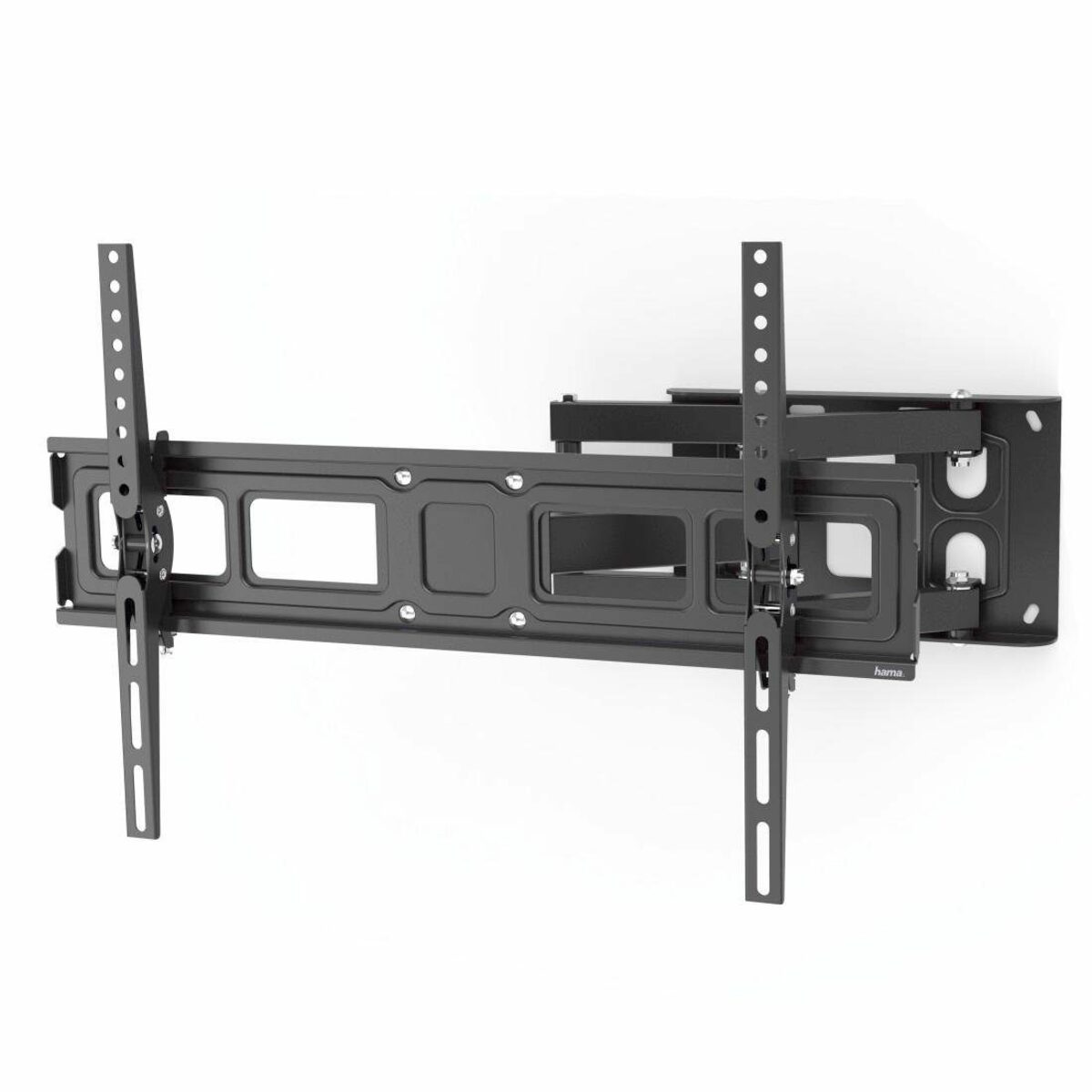 Bild 1 von Hama TV Wandhalter schwenkbar Halter bis 229cm/90Zoll vollbewegl. neigbar TV-Wandhalterung, (bis 90 Zoll, Bohrschablone/Wasserwaage integriert Neigung +/-: 2 /10° Rotation 6)
