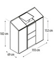 Bild 2 von Vitavia Gewächshaus Iris 1300 ESG, ca. B193/H182/T69 cm