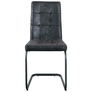 Mid.you Stuhl, Schwarz, Metall, Textil, C-Form, 43x92x56 cm, Esszimmer, Stühle, Esszimmerstühle
