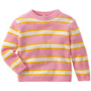 Bild 1 von Mädchen Strickpullover mit Streifen ROSA / WEISS / GELB