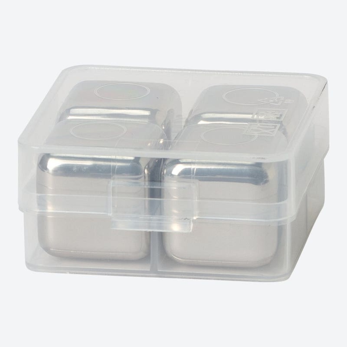 Bild 1 von Eiswürfel-Set aus Edelstahl, 4er-Pack, ca. 3x3cm
