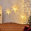 Bild 2 von Salcar LED Stern LED Dekolicht Weihnachtsstern Papierstern-Lichterkette Beleuchtete, 55cm Hängender-LED-Stern, Dekoration Sterne Warmweiß 55cm