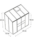 Bild 3 von Vitavia Gewächshaus Iris 3300 ESG, ca. B255/H222/T132 cm