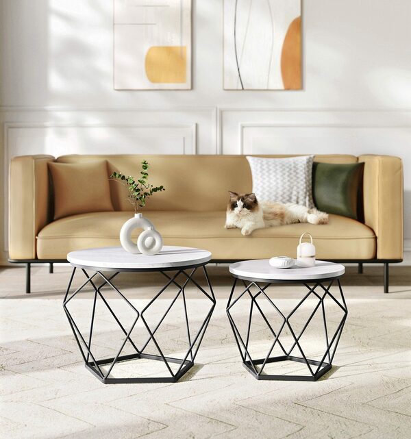 Bild 2 von VASAGLE Beistelltisch, 2er Set, Couchtische, abnehmbare Tischplatte, Vintage