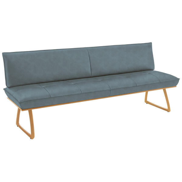 Bild 1 von Koinor Sitzbank, Wildeiche, Graublau, Holz, Leder, Echtleder, Büffelleder, Wildeiche, furniert, massiv, 3-Sitzer, 214x88x66 cm, Goldenes M, Dgm, Fußauswahl, Lederauswahl, Stoffauswahl, Typenauswahl