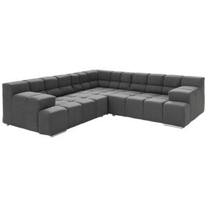 Livetastic Ecksofa, Dunkelgrau, Textil, 4-Sitzer, L-Form, 257x257 cm, Wohnzimmer, Sofas & Couches, Wohnlandschaften, Ecksofas