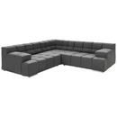 Bild 1 von Livetastic Ecksofa, Dunkelgrau, Textil, 4-Sitzer, L-Form, 257x257 cm, Wohnzimmer, Sofas & Couches, Wohnlandschaften, Ecksofas