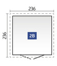 Bild 2 von Biohort Gerätehaus Neo 2B, dunkelgrau-metallic, ca. B236/H222/T236 cm