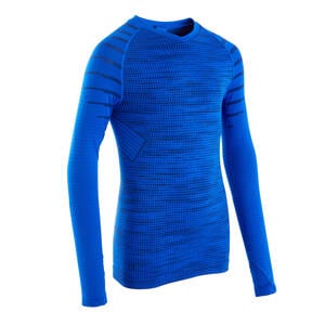 Kinder Fussball Funktionsshirt langarm - Keepdry 500 indigoblau Blau