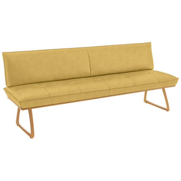 Bild 1 von Koinor Sitzbank, Gelb, Wildeiche, Holz, Leder, Echtleder, Büffelleder, Wildeiche, furniert, massiv, 3-Sitzer, 214x88x66 cm, Goldenes M, Dgm, Fußauswahl, Lederauswahl, Stoffauswahl, Typenauswahl, mi