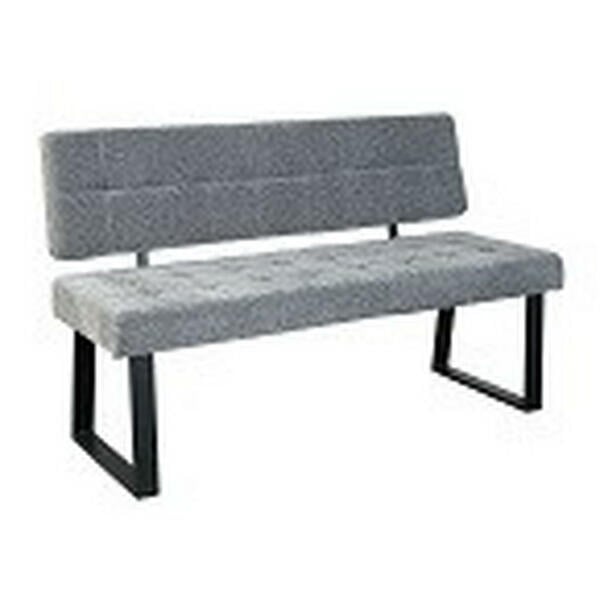 Bild 1 von Mid.you Sitzbank, Hellgrau, Metall, Textil, 2-Sitzer, 140x85x56 cm, Esszimmer, Bänke, Sitzbänke