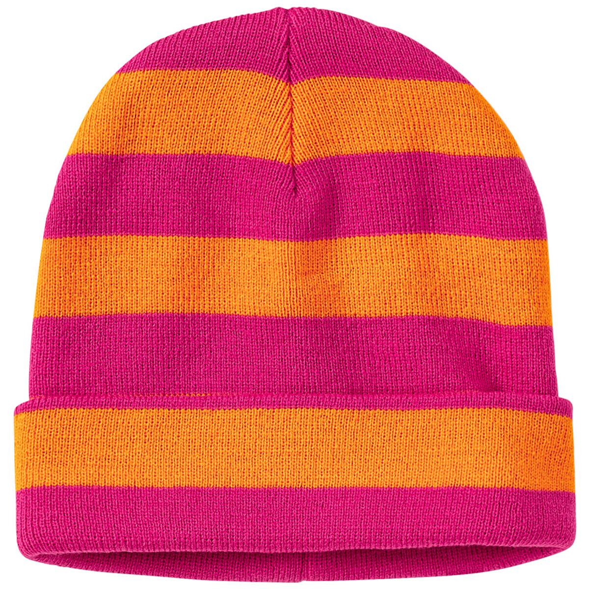 Bild 1 von Mädchen Strickmütze mit Streifen ORANGE / PINK